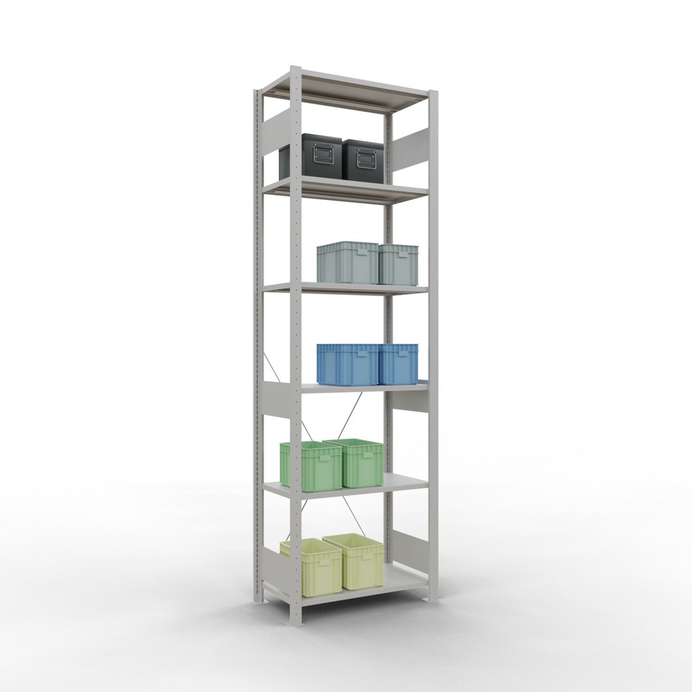 Produktabbildung Nr. 3: SCHULTE Fachbodenregal lichtgrau, Fachlast 150 kg, HxBxT 2.500 x 810 x 436 mm