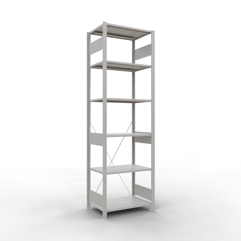 Produktabbildung: SCHULTE Fachbodenregal lichtgrau, Fachlast 150 kg, HxBxT 2.500 x 810 x 536 mm