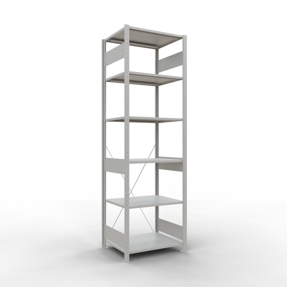 Produktabbildung: SCHULTE Fachbodenregal lichtgrau, Fachlast 150 kg, HxBxT 2.500 x 810 x 636 mm