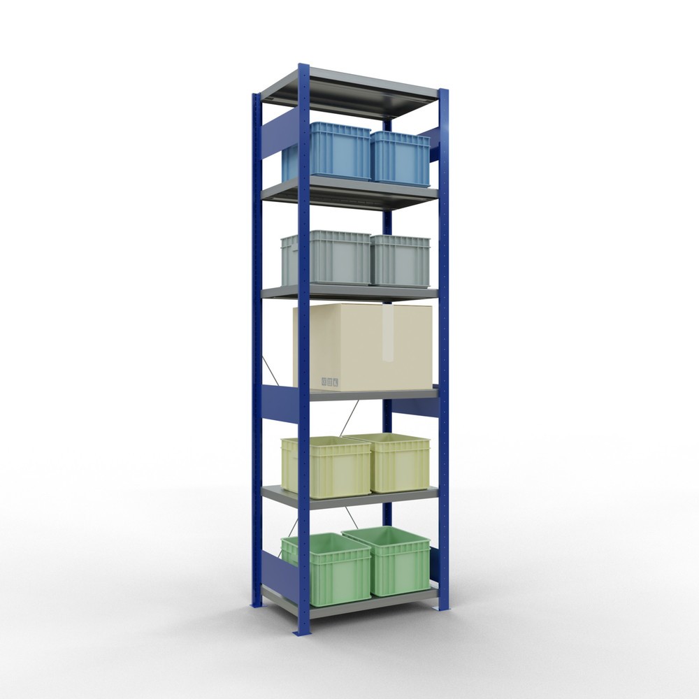 Produktabbildung Nr. 3: SCHULTE Fachbodenregal, enzianblau/verzinkt, Fachlast 250 kg, HxBxT 2.500 x 810 x 536 mm