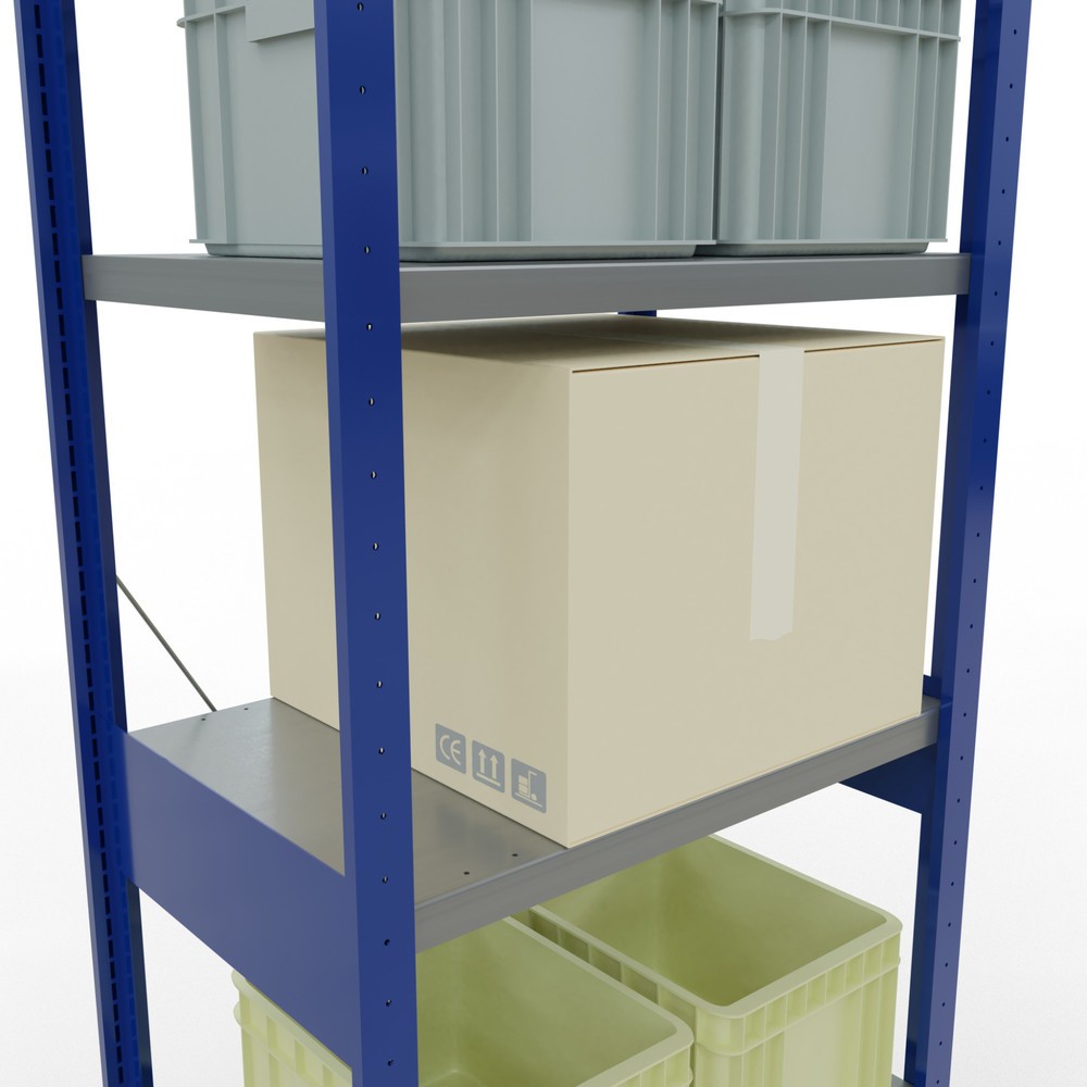 Produktabbildung Nr. 4: SCHULTE Fachbodenregal, enzianblau/verzinkt, Fachlast 250 kg, HxBxT 2.500 x 810 x 536 mm