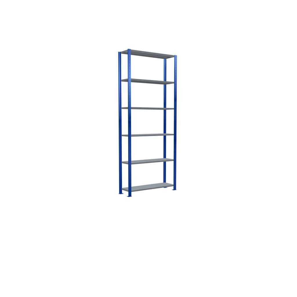 SCHULTE Fachbodenregal enzianblau/verzinkt, Fachlast 330 kg, HxBxT 2.500 x 1.060 x 336 mm Produktabbildung Nr. 2: SCHULTE Fachbodenregal enzianblau/verzinkt, Fachlast 330 kg, HxBxT 2.500 x 1.060 x 336 mm