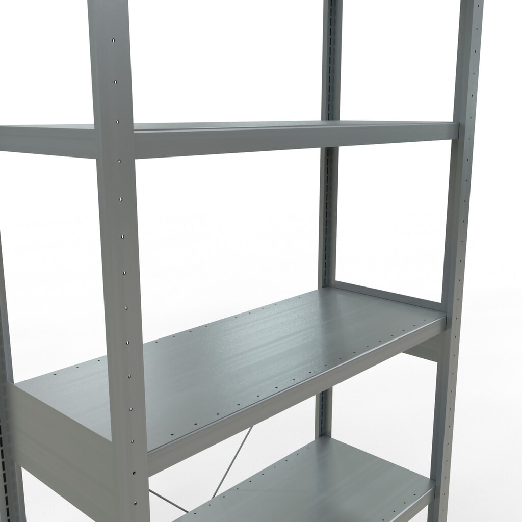 SCHULTE Fachbodenregal verzinkt, Fachlast 330 kg, HxBxT 2.500 x 1.060 x 436 mm Produktabbildung Nr. 5: SCHULTE Fachbodenregal verzinkt, Fachlast 330 kg, HxBxT 2.500 x 1.060 x 436 mm