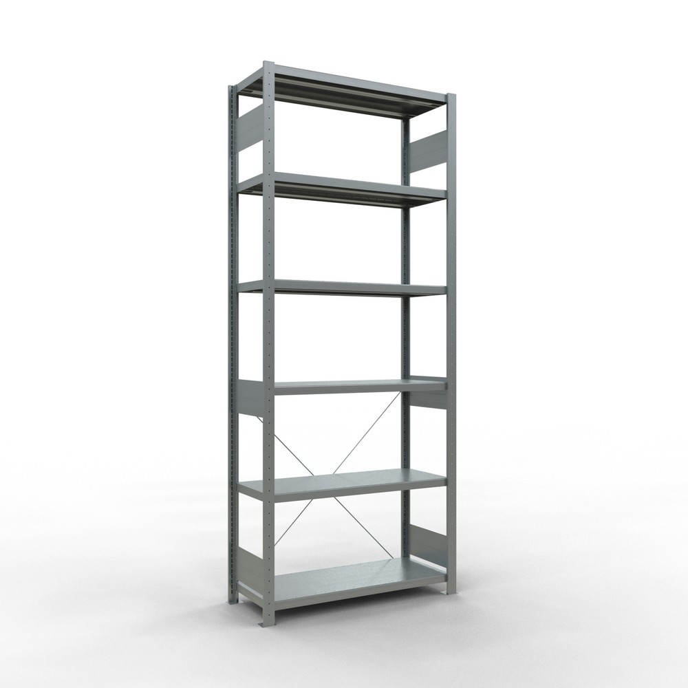 Produktabbildung: SCHULTE Fachbodenregal verzinkt, Fachlast 330 kg, HxBxT 2.500 x 1.060 x 436 mm