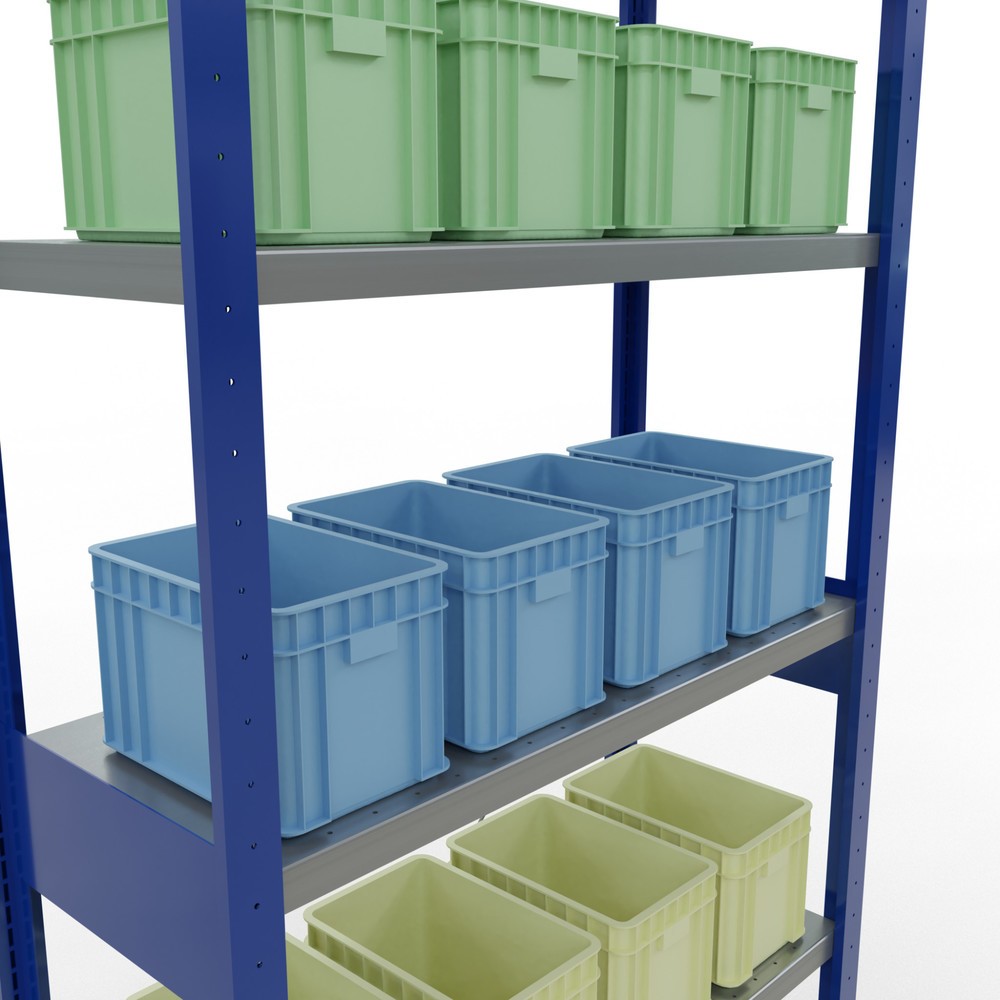 Produktabbildung Nr. 4: SCHULTE Fachbodenregal enzianblau/verzinkt, Fachlast 330 kg, HxBxT 2.500 x 1.060 x 436 mm