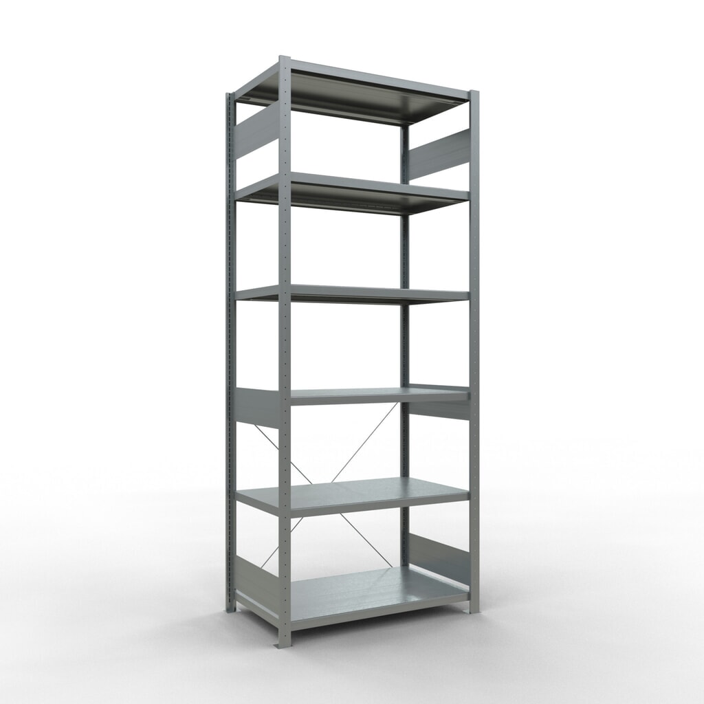 Produktabbildung: SCHULTE Fachbodenregal verzinkt, Fachlast 330 kg, HxBxT 2.500 x 1.060 x 636 mm