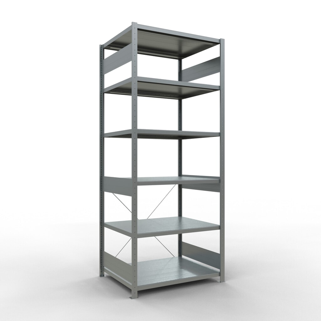 Produktabbildung: SCHULTE Fachbodenregal verzinkt, Fachlast 330 kg, HxBxT 2.500 x 1.060 x 836 mm