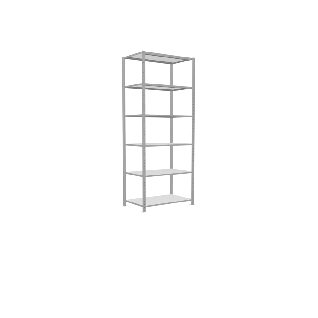 SCHULTE Fachbodenregal lichtgrau, Fachlast 330 kg, HxBxT 2.500 x 1.060 x 636 mm Produktabbildung Nr. 2: SCHULTE Fachbodenregal lichtgrau, Fachlast 330 kg, HxBxT 2.500 x 1.060 x 636 mm