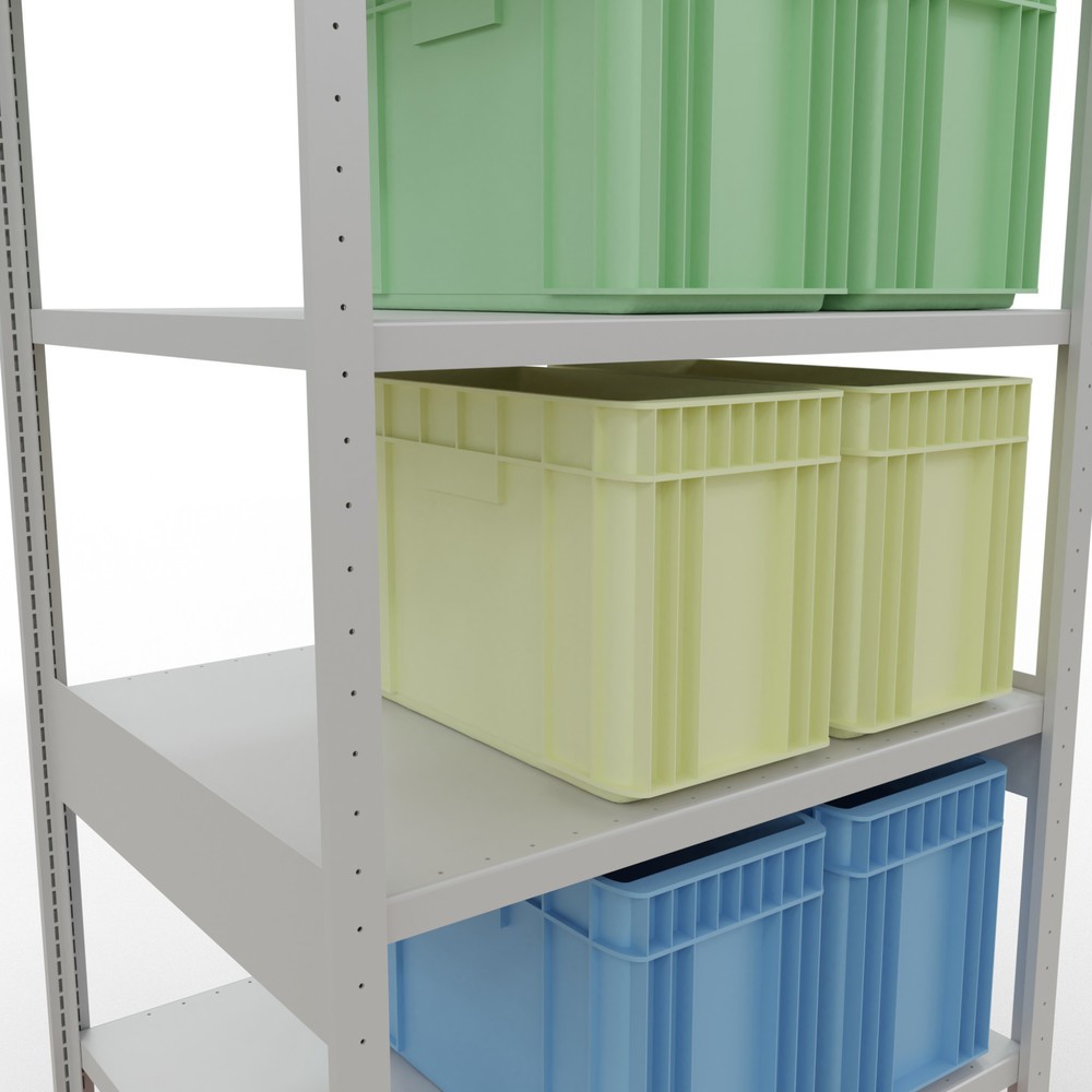 Produktabbildung Nr. 4: SCHULTE Fachbodenregal lichtgrau, Fachlast 330 kg, HxBxT 2.500 x 1.060 x 836 mm