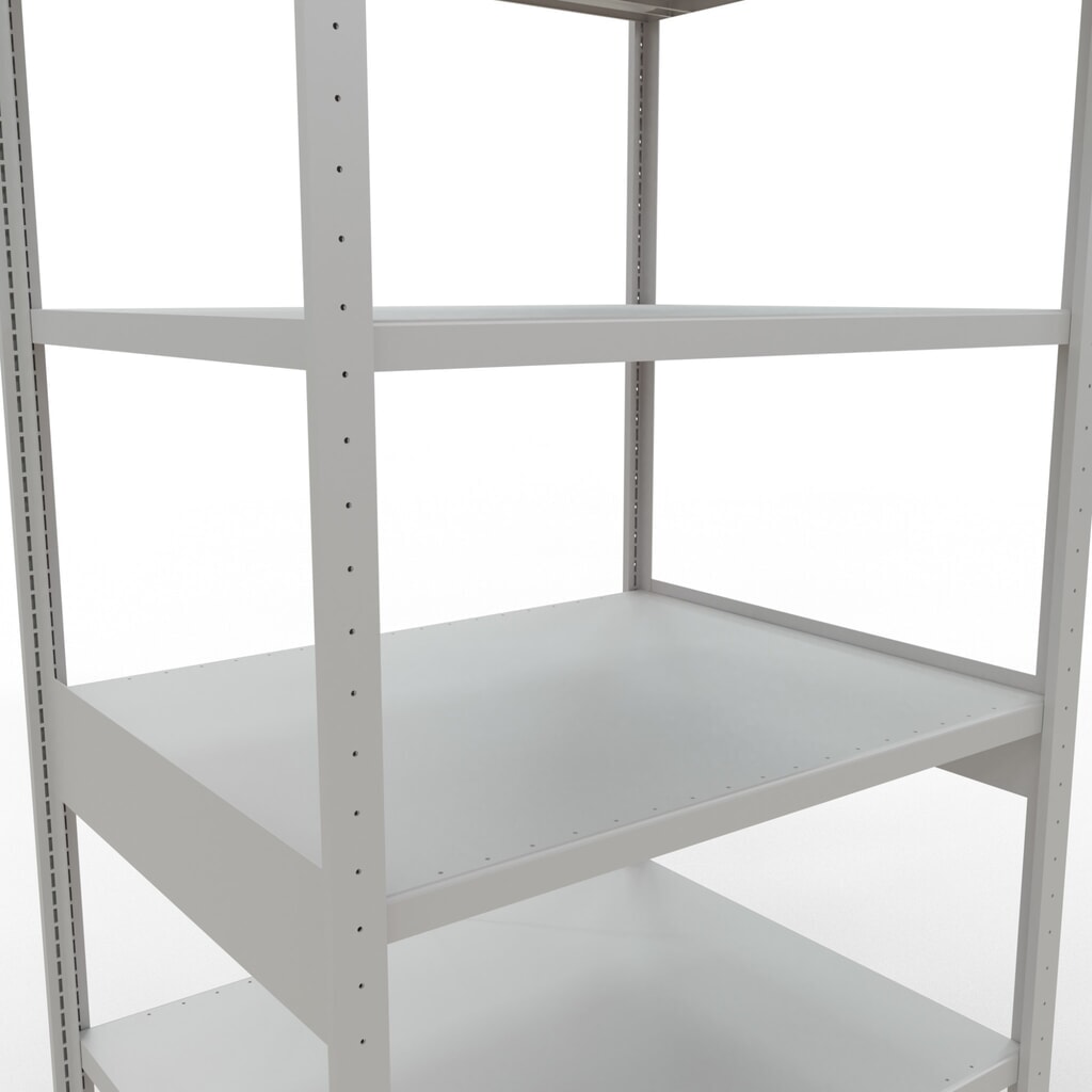 SCHULTE Fachbodenregal lichtgrau, Fachlast 330 kg, HxBxT 2.500 x 1.060 x 836 mm Produktabbildung Nr. 5: SCHULTE Fachbodenregal lichtgrau, Fachlast 330 kg, HxBxT 2.500 x 1.060 x 836 mm
