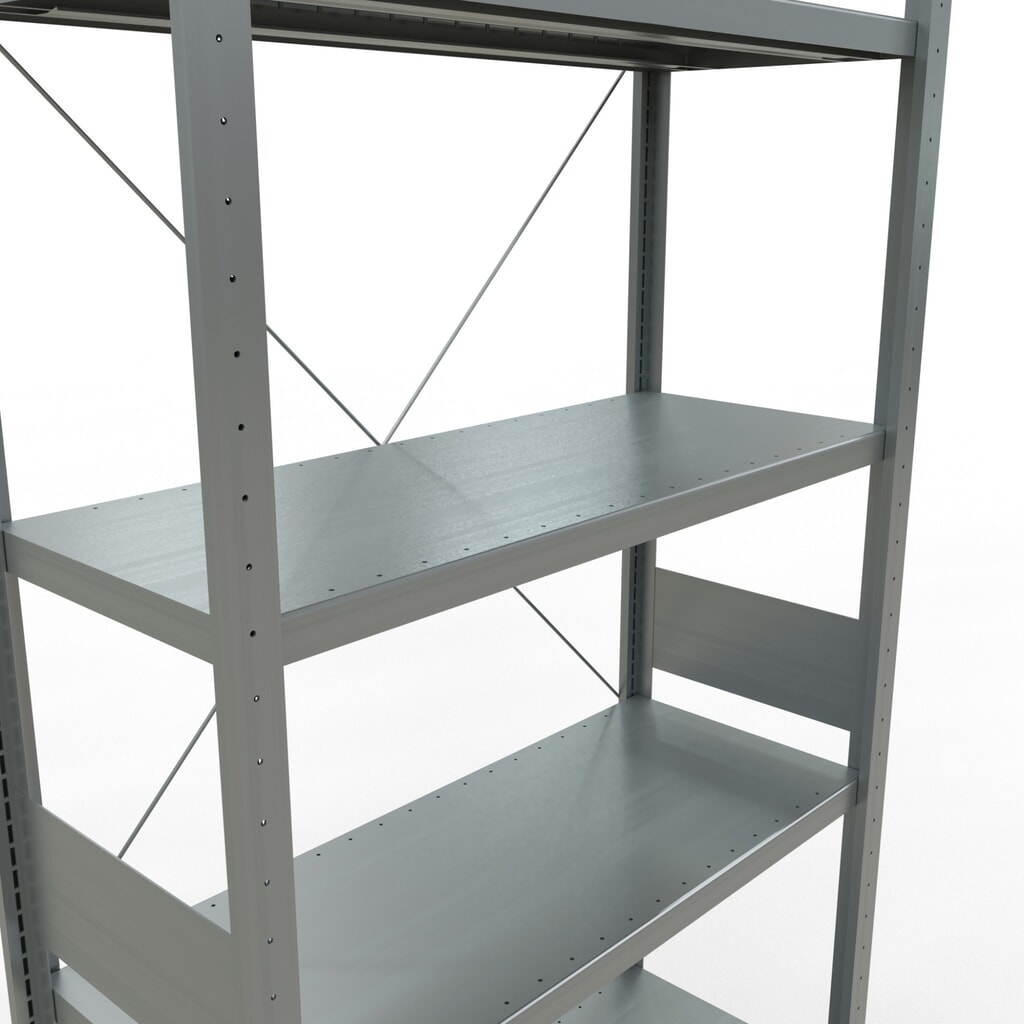 SCHULTE Fachbodenregal verzinkt, Fachlast 330 kg, HxBxT 3.000 x 1.060 x 436 mm Produktabbildung Nr. 5: SCHULTE Fachbodenregal verzinkt, Fachlast 330 kg, HxBxT 3.000 x 1.060 x 436 mm
