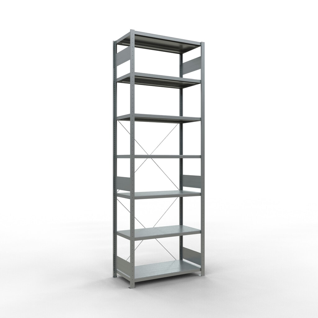 SCHULTE Fachbodenregal verzinkt, Fachlast 330 kg, HxBxT 3.000 x 1.060 x 536 mm Produktabbildung: SCHULTE Fachbodenregal verzinkt, Fachlast 330 kg, HxBxT 3.000 x 1.060 x 536 mm