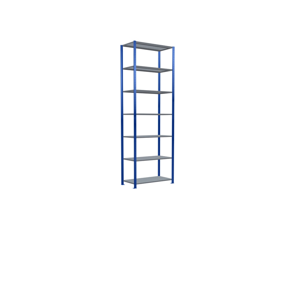SCHULTE Fachbodenregal enzianblau/verzinkt, Fachlast 330 kg, HxBxT 3.000 x 1.060 x 536 mm Produktabbildung Nr. 2: SCHULTE Fachbodenregal enzianblau/verzinkt, Fachlast 330 kg, HxBxT 3.000 x 1.060 x 536 mm