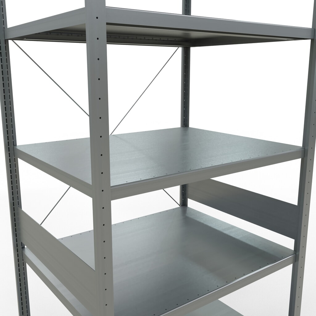 SCHULTE Fachbodenregal verzinkt, Fachlast 330 kg, HxBxT 3.000 x 1.060 x 836 mm Produktabbildung Nr. 5: SCHULTE Fachbodenregal verzinkt, Fachlast 330 kg, HxBxT 3.000 x 1.060 x 836 mm