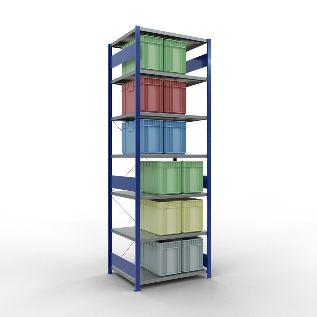 Produktabbildung Nr. 3: SCHULTE Fachbodenregal enzianblau/verzinkt, Fachlast 330 kg, HxBxT 3.000 x 1.060 x 836 mm