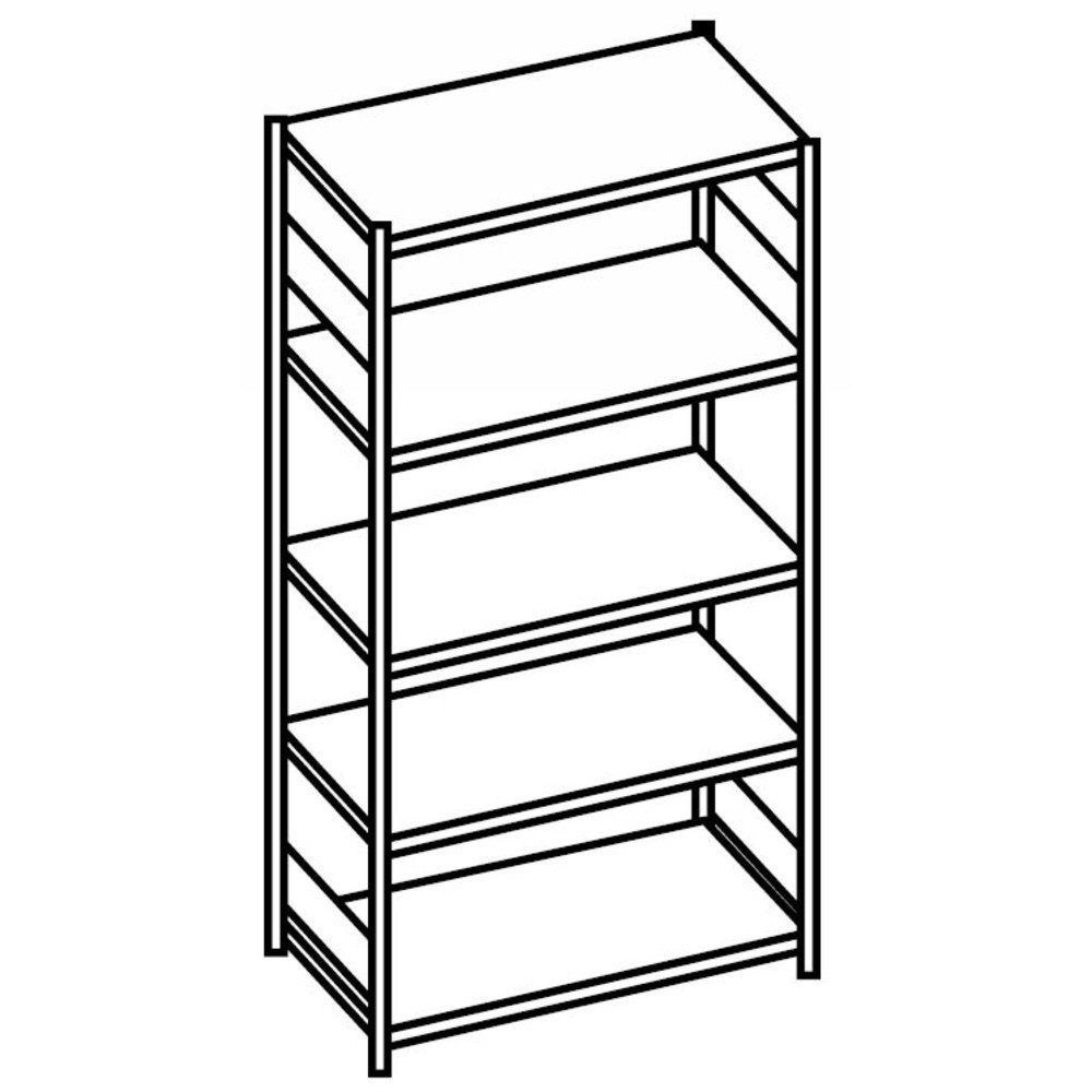 Produktabbildung Nr. 2: SCHULTE Fachbodenregal enzianblau/lichtgrau mit 6 Stahlblechböden, Fachlast 250 kg, HxBxT 2.000 x 810 x 636 mm