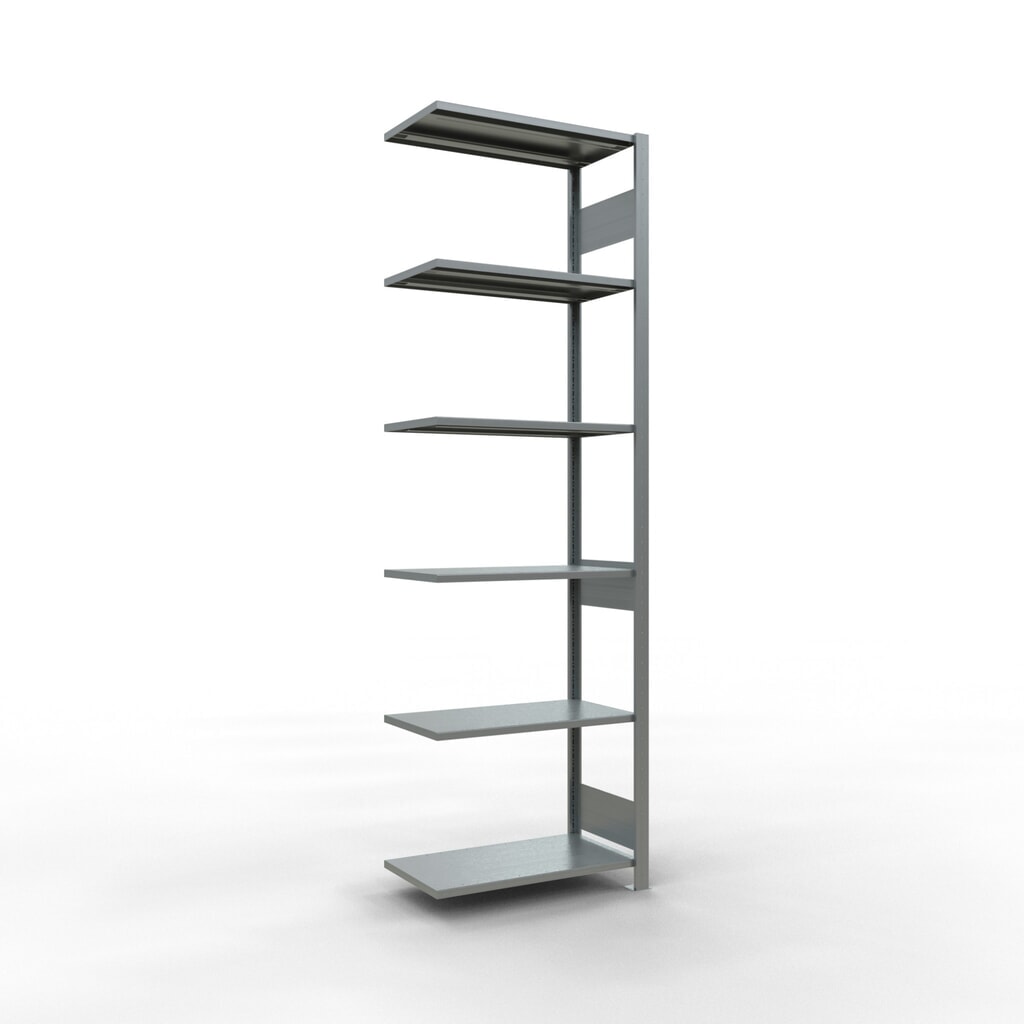 Produktabbildung: SCHULTE Fachbodenregal Steckmontage, AF, FL 150 kg, verzinkt, HxBxT 2.500 x 750 x 400 mm