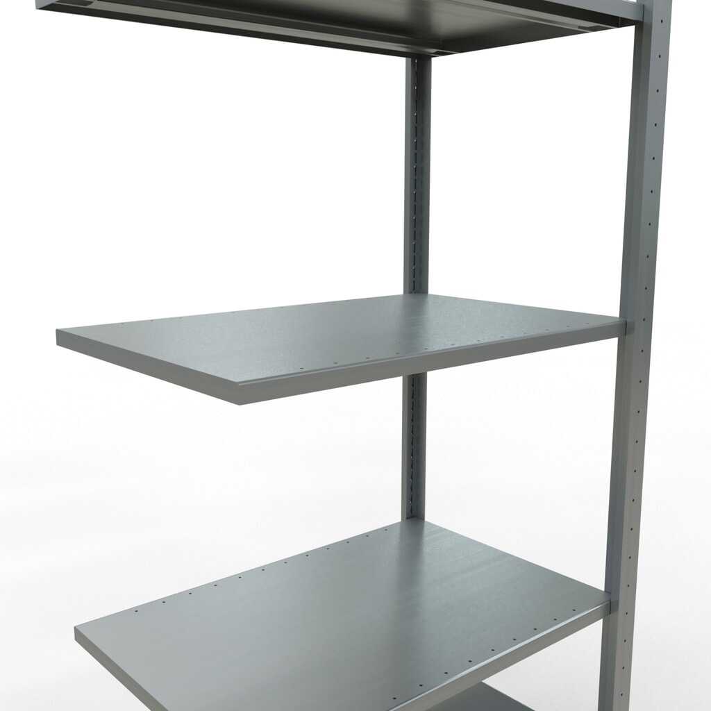 SCHULTE Fachbodenregal Steckmontage, AF, FL 150 kg, verzinkt, HxBxT 2.000 x 750 x 500 mm Produktabbildung Nr. 4: SCHULTE Fachbodenregal Steckmontage, AF, FL 150 kg, verzinkt, HxBxT 2.000 x 750 x 500 mm