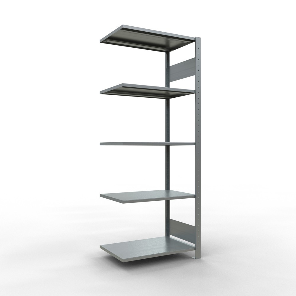 Produktabbildung: SCHULTE Fachbodenregal Steckmontage, AF, FL 150 kg, verzinkt, HxBxT 2.000 x 750 x 500 mm