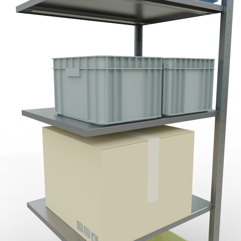 Produktabbildung Nr. 3: SCHULTE Fachbodenregal Steckmontage, AF, FL 150 kg, verzinkt, HxBxT 2.000 x 750 x 600 mm