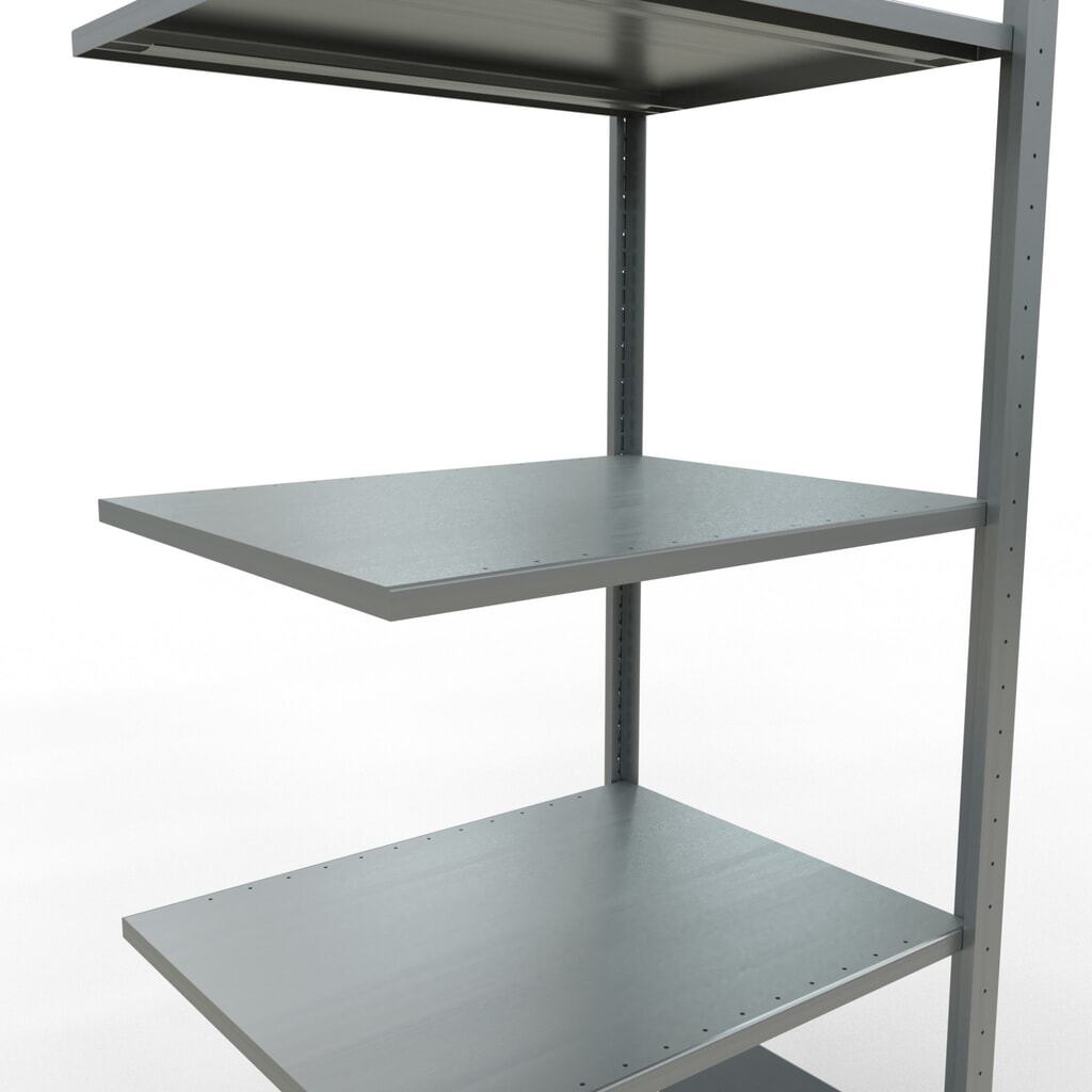 SCHULTE Fachbodenregal Steckmontage, AF, FL 150 kg, verzinkt, HxBxT 2.000 x 750 x 600 mm Produktabbildung Nr. 4: SCHULTE Fachbodenregal Steckmontage, AF, FL 150 kg, verzinkt, HxBxT 2.000 x 750 x 600 mm