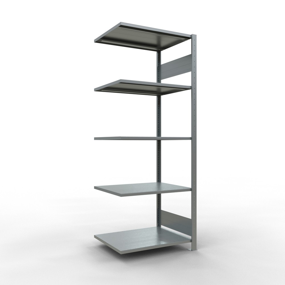 Produktabbildung: SCHULTE Fachbodenregal Steckmontage, AF, FL 150 kg, verzinkt, HxBxT 2.000 x 750 x 600 mm