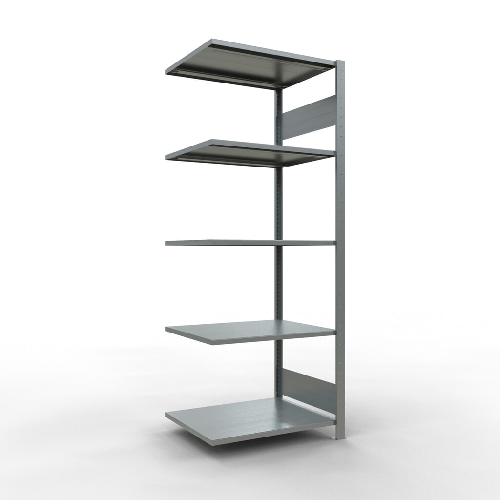 SCHULTE Fachbodenregal Steckmontage, AF, FL 150 kg, verzinkt, HxBxT 2.000 x 750 x 600 mm Produktabbildung: SCHULTE Fachbodenregal Steckmontage, AF, FL 150 kg, verzinkt, HxBxT 2.000 x 750 x 600 mm