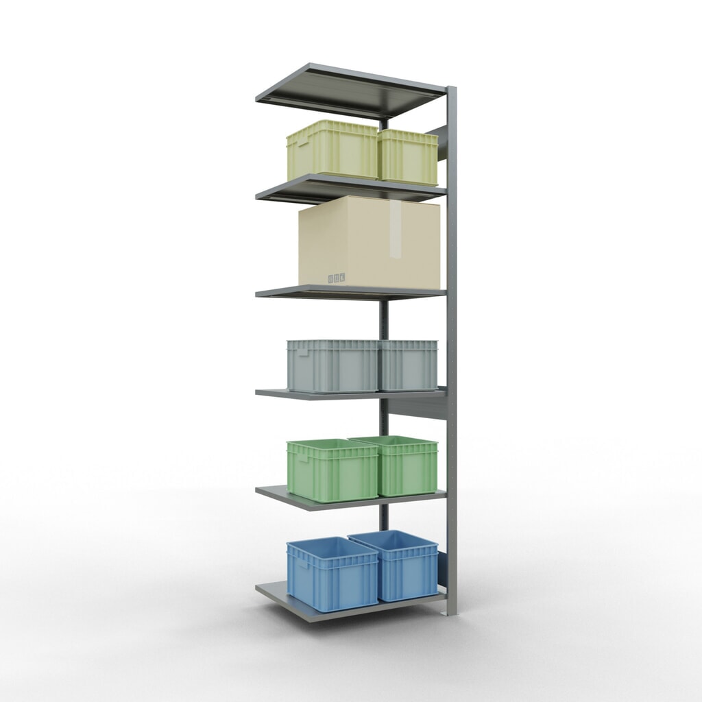 Produktabbildung Nr. 2: SCHULTE Fachbodenregal Steckmontage, AF, FL 150 kg, verzinkt, HxBxT 2.500 x 750 x 600 mm