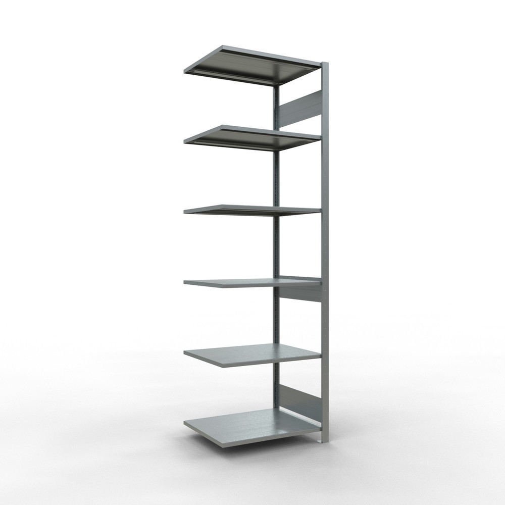 Produktabbildung: SCHULTE Fachbodenregal Steckmontage, AF, FL 150 kg, verzinkt, HxBxT 2.500 x 750 x 600 mm