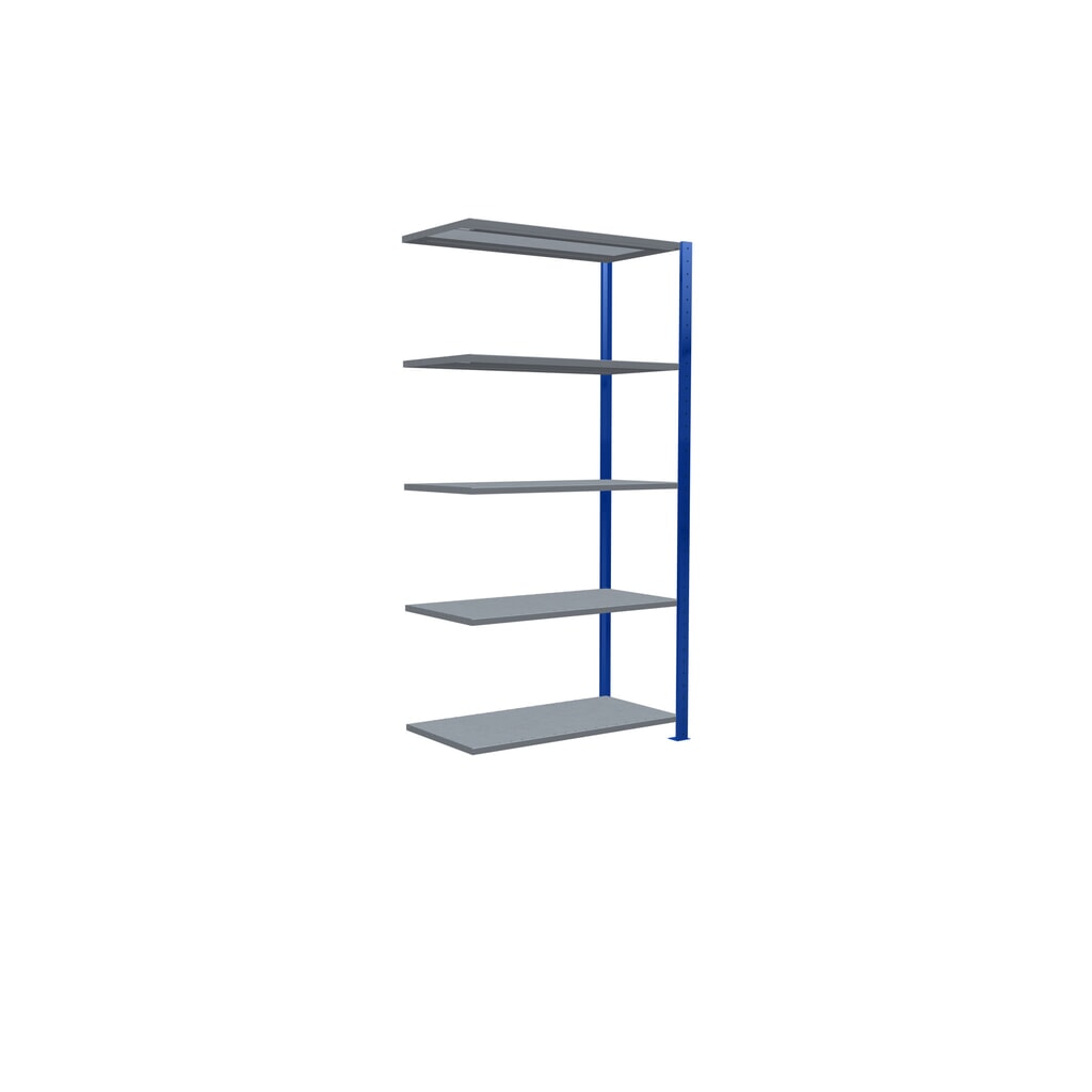 SCHULTE Fachbodenregal Steckmontage, AF, FL 330 kg, enzianblau/verzinkt, HxBxT 2.000 x 1.000 x 500 mm Produktabbildung Nr. 2: SCHULTE Fachbodenregal Steckmontage, AF, FL 330 kg, enzianblau/verzinkt, HxBxT 2.000 x 1.000 x 500 mm