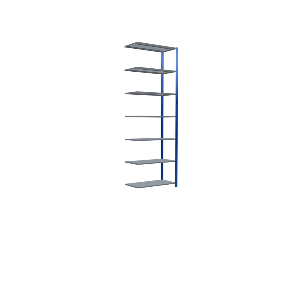 SCHULTE Fachbodenregal Steckmontage, AF, FL 330 kg, enzianblau/verzinkt, HxBxT 3.000 x 1.000 x 500 mm Produktabbildung Nr. 2: SCHULTE Fachbodenregal Steckmontage, AF, FL 330 kg, enzianblau/verzinkt, HxBxT 3.000 x 1.000 x 500 mm
