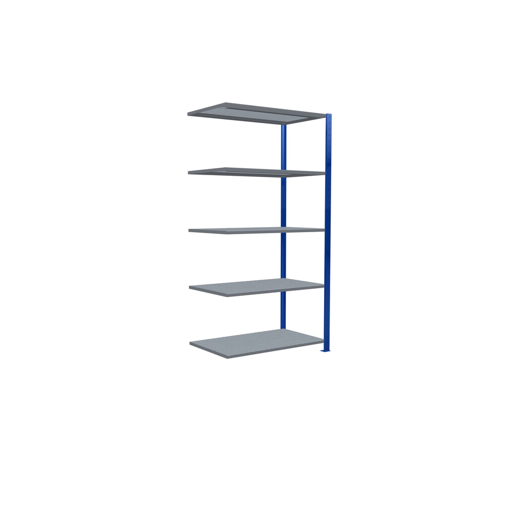 SCHULTE Fachbodenregal Steckmontage, AF, FL 330 kg, enzianblau/verzinkt, HxBxT 2.000 x 1.000 x 600 mm Produktabbildung Nr. 2: SCHULTE Fachbodenregal Steckmontage, AF, FL 330 kg, enzianblau/verzinkt, HxBxT 2.000 x 1.000 x 600 mm