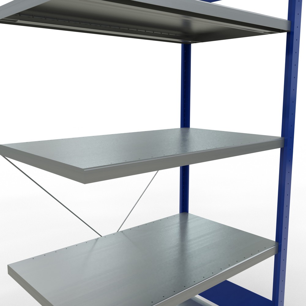 Produktabbildung Nr. 5: SCHULTE Fachbodenregal Steckmontage, AF, FL 330 kg, enzianblau/verzinkt, HxBxT 2.000 x 1.000 x 600 mm