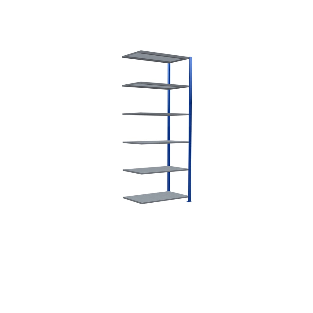 SCHULTE Fachbodenregal Steckmontage, AF, FL 330 kg, enzianblau/verzinkt, HxBxT 2.500 x 1.000 x 600 mm Produktabbildung Nr. 2: SCHULTE Fachbodenregal Steckmontage, AF, FL 330 kg, enzianblau/verzinkt, HxBxT 2.500 x 1.000 x 600 mm