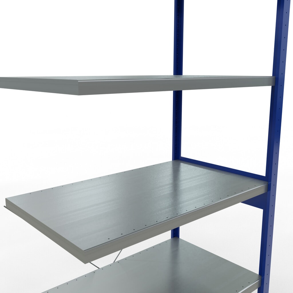 Produktabbildung Nr. 5: SCHULTE Fachbodenregal Steckmontage, AF, FL 330 kg, enzianblau/verzinkt, HxBxT 2.500 x 1.000 x 600 mm