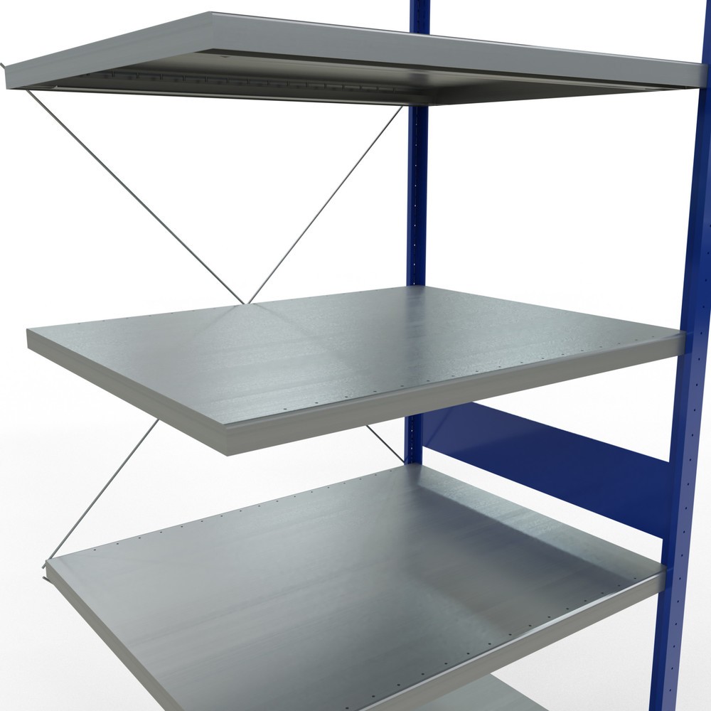Produktabbildung Nr. 5: SCHULTE Fachbodenregal Steckmontage, AF, FL 330 kg, enzianblau/verzinkt, HxBxT 3.000 x 1.000 x 800 mm