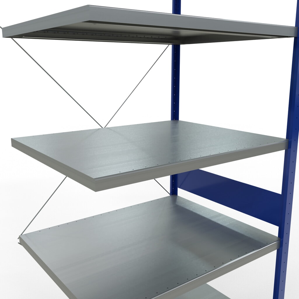 Produktabbildung Nr. 5: SCHULTE Fachbodenregal Steckmontage, AF, FL 330 kg, enzianblau/verzinkt, HxBxT 3.000 x 1.000 x 800 mm