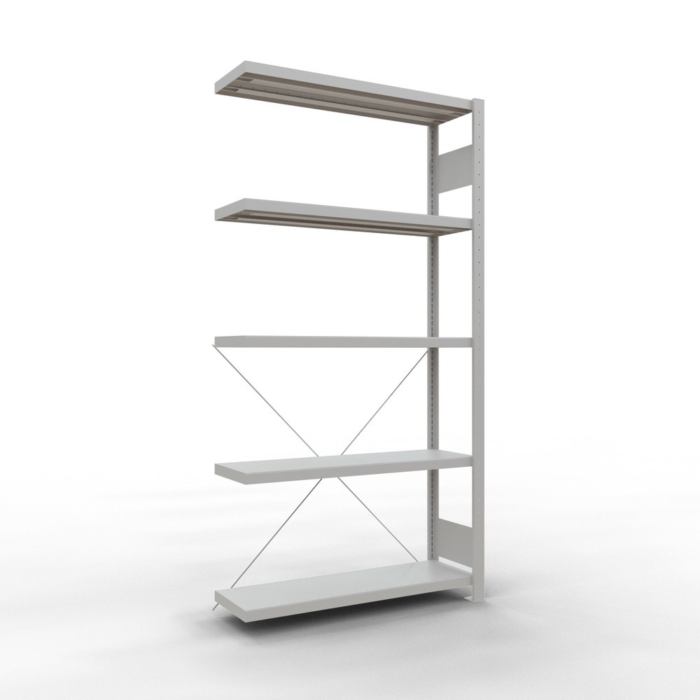 Produktabbildung Nr. 1: SCHULTE Fachbodenregal Steckmontage, AF, FL 330 kg, lichtgrau, HxBxT 2.000 x 1.000 x 300 mm