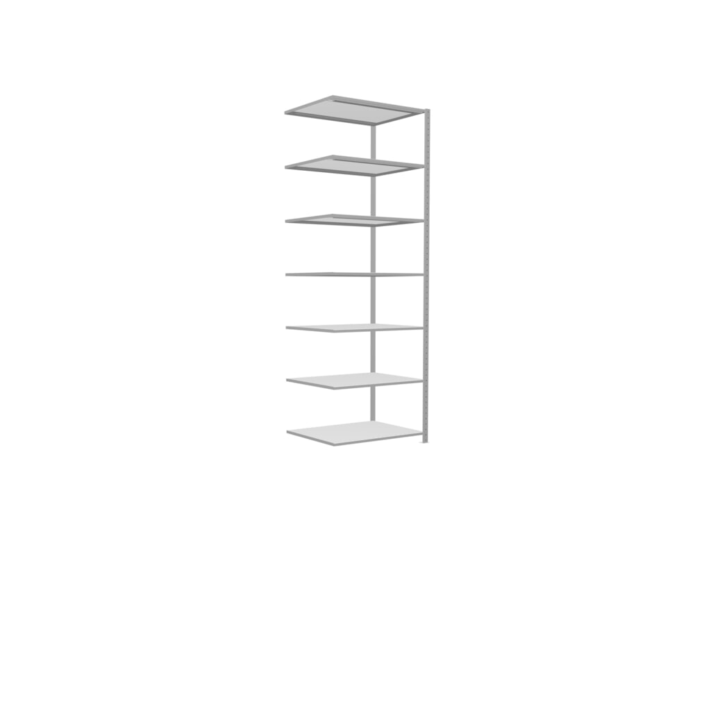 SCHULTE Fachbodenregal Steckmontage, AF, FL 330 kg, lichtgrau, HxBxT 3.000 x 1.000 x 800 mm Produktabbildung Nr. 2: SCHULTE Fachbodenregal Steckmontage, AF, FL 330 kg, lichtgrau, HxBxT 3.000 x 1.000 x 800 mm