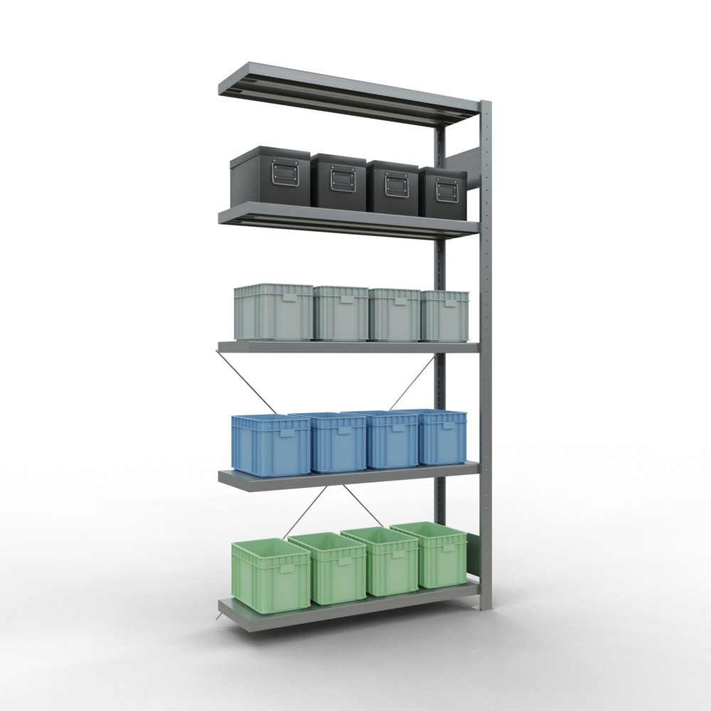 Produktabbildung Nr. 3: SCHULTE Fachbodenregal Steckmontage, AF, FL 330 kg, verzinkt, HxBxT 2.000 x 1.000 x 300 mm