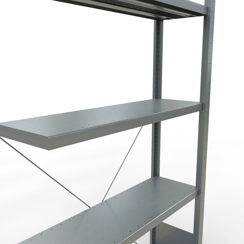 SCHULTE Fachbodenregal Steckmontage, AF, FL 330 kg, verzinkt, HxBxT 2.000 x 1.000 x 300 mm Produktabbildung Nr. 5: SCHULTE Fachbodenregal Steckmontage, AF, FL 330 kg, verzinkt, HxBxT 2.000 x 1.000 x 300 mm