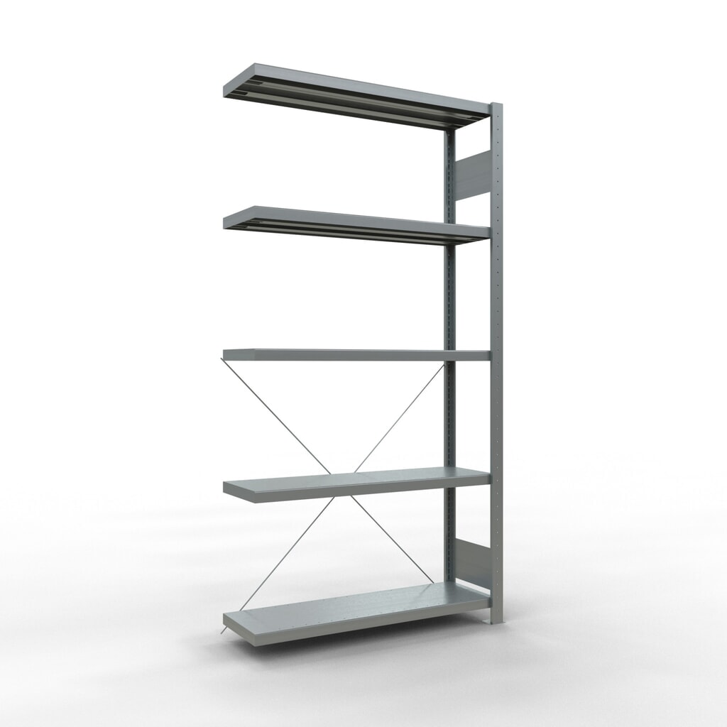 SCHULTE Fachbodenregal Steckmontage, AF, FL 330 kg, verzinkt, HxBxT 2.000 x 1.000 x 300 mm Produktabbildung: SCHULTE Fachbodenregal Steckmontage, AF, FL 330 kg, verzinkt, HxBxT 2.000 x 1.000 x 300 mm