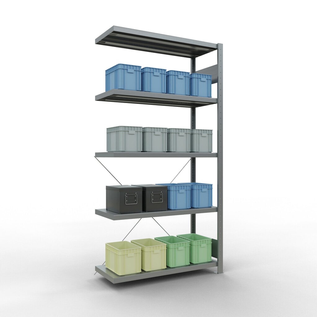 Produktabbildung Nr. 3: SCHULTE Fachbodenregal Steckmontage, AF, FL 330 kg, verzinkt, HxBxT 2.000 x 1.000 x 400 mm