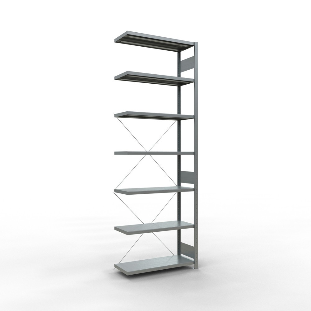 Produktabbildung Nr. 1: SCHULTE Fachbodenregal Steckmontage, AF, FL 330 kg, verzinkt, HxBxT 3.000 x 1.000 x 400 mm