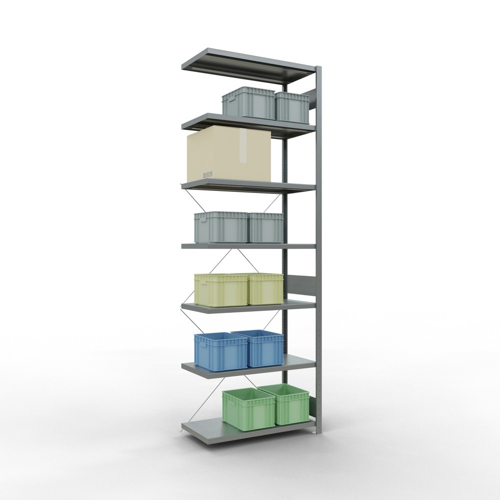 Produktabbildung Nr. 3: SCHULTE Fachbodenregal Steckmontage, AF, FL 330 kg, verzinkt, HxBxT 3.000 x 1.000 x 500 mm
