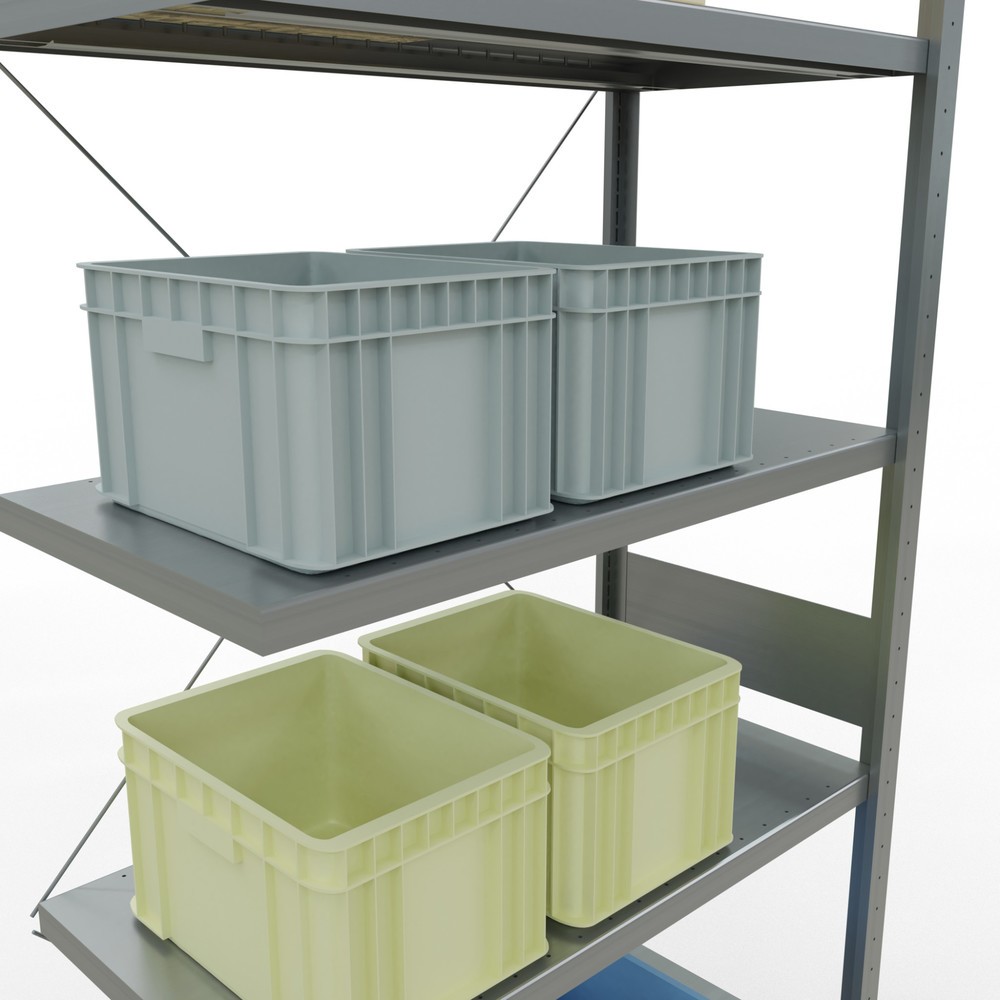 Produktabbildung Nr. 4: SCHULTE Fachbodenregal Steckmontage, AF, FL 330 kg, verzinkt, HxBxT 3.000 x 1.000 x 500 mm