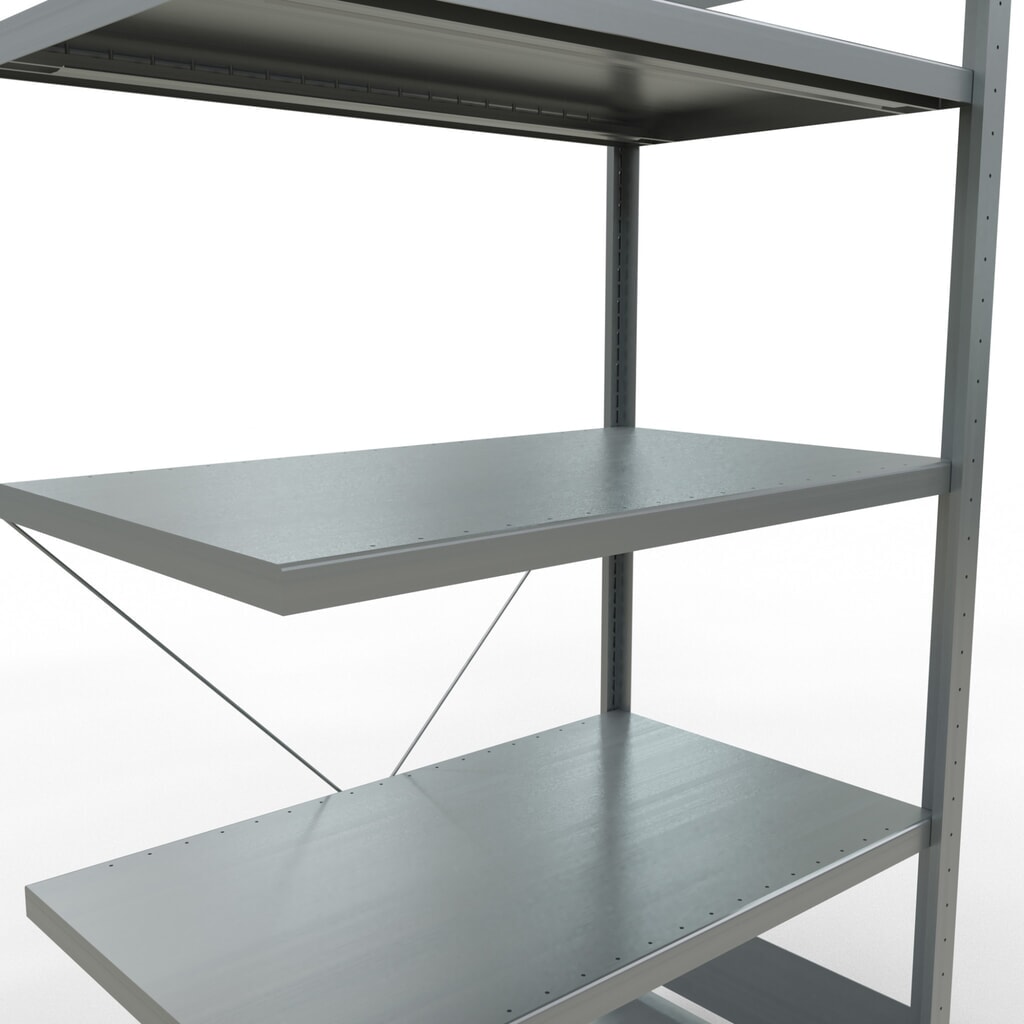 SCHULTE Fachbodenregal Steckmontage, AF, FL 330 kg, verzinkt, HxBxT 2.000 x 1.000 x 600 mm Produktabbildung Nr. 5: SCHULTE Fachbodenregal Steckmontage, AF, FL 330 kg, verzinkt, HxBxT 2.000 x 1.000 x 600 mm