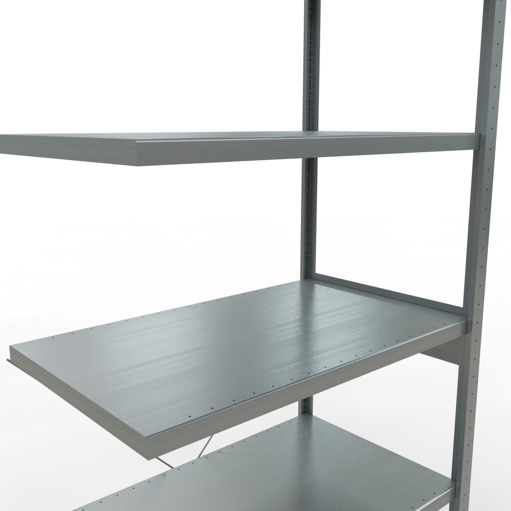 SCHULTE Fachbodenregal Steckmontage, AF, FL 330 kg, verzinkt, HxBxT 2.500 x 1.000 x 600 mm Produktabbildung Nr. 5: SCHULTE Fachbodenregal Steckmontage, AF, FL 330 kg, verzinkt, HxBxT 2.500 x 1.000 x 600 mm