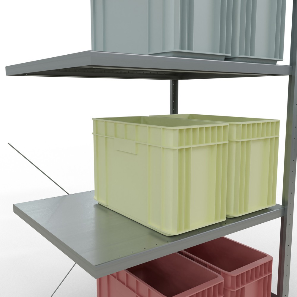 Produktabbildung Nr. 4: SCHULTE Fachbodenregal Steckmontage, AF, FL 330 kg, verzinkt, HxBxT 2.000 x 1.000 x 800 mm
