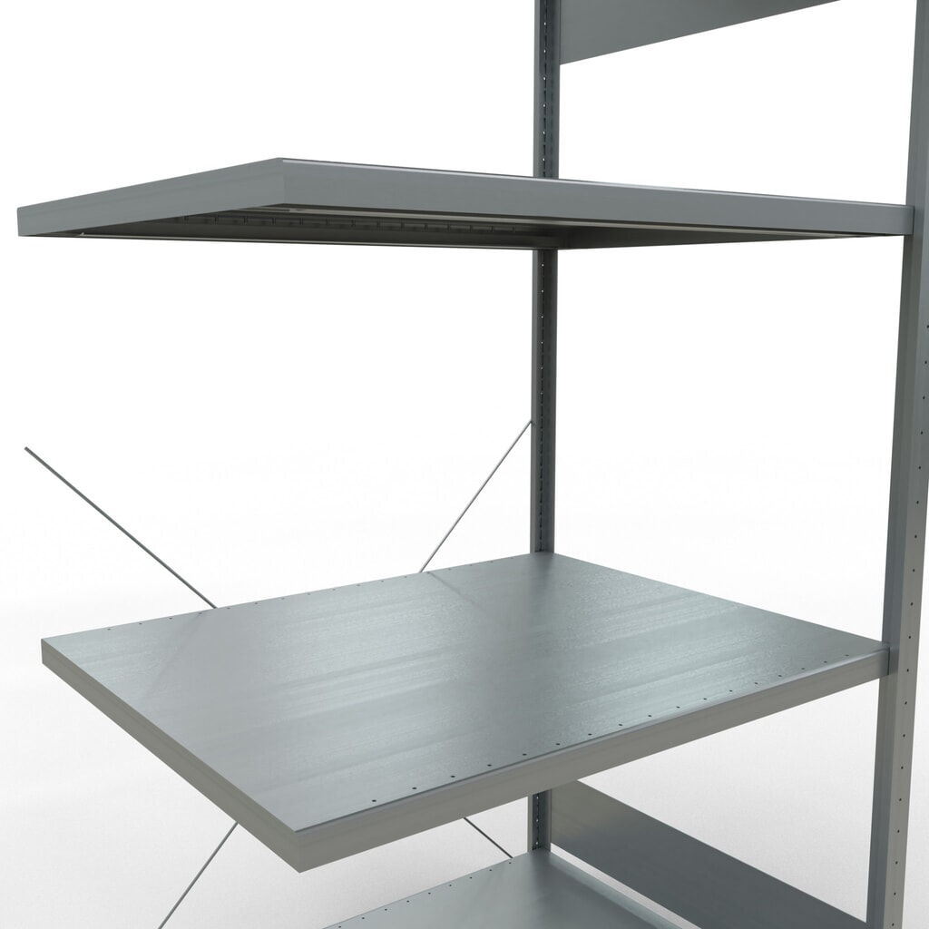 SCHULTE Fachbodenregal Steckmontage, AF, FL 330 kg, verzinkt, HxBxT 2.000 x 1.000 x 800 mm Produktabbildung Nr. 5: SCHULTE Fachbodenregal Steckmontage, AF, FL 330 kg, verzinkt, HxBxT 2.000 x 1.000 x 800 mm